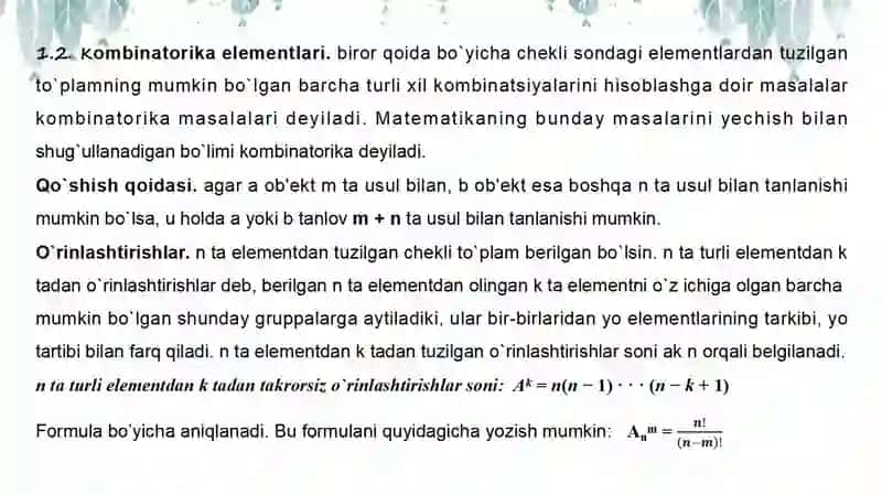 Ehtimollar nazariyasi va matematik statistika 3