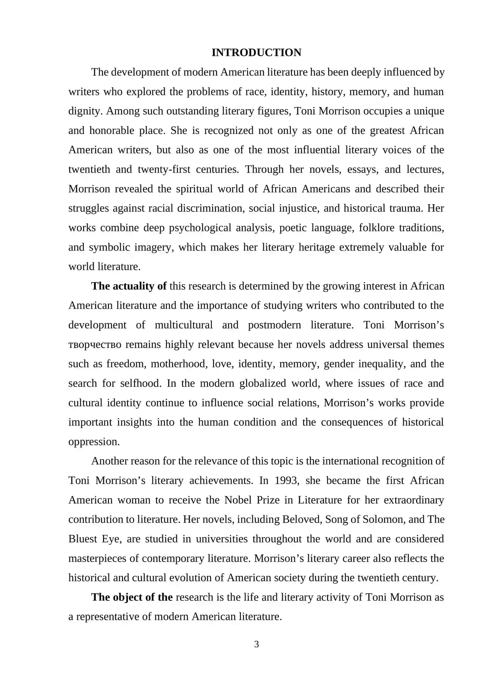 TONI MORRISON, LIFE AND LITERARY CAREER 3