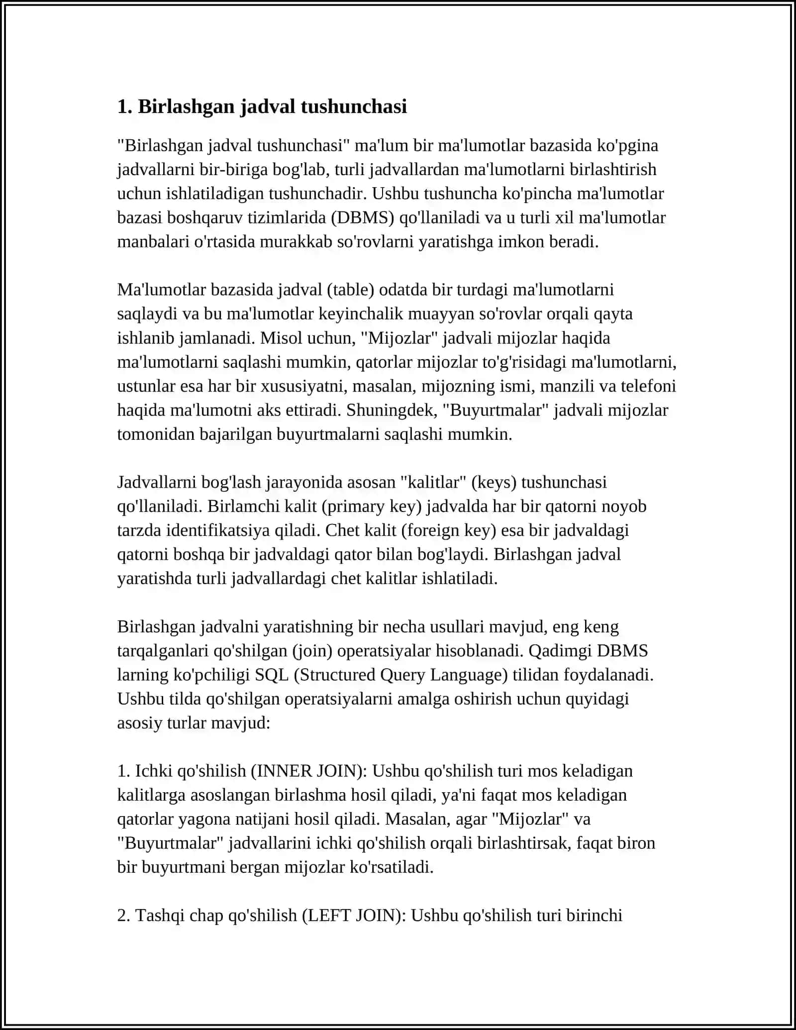 BIRLASHGAN JADVALLAR 3