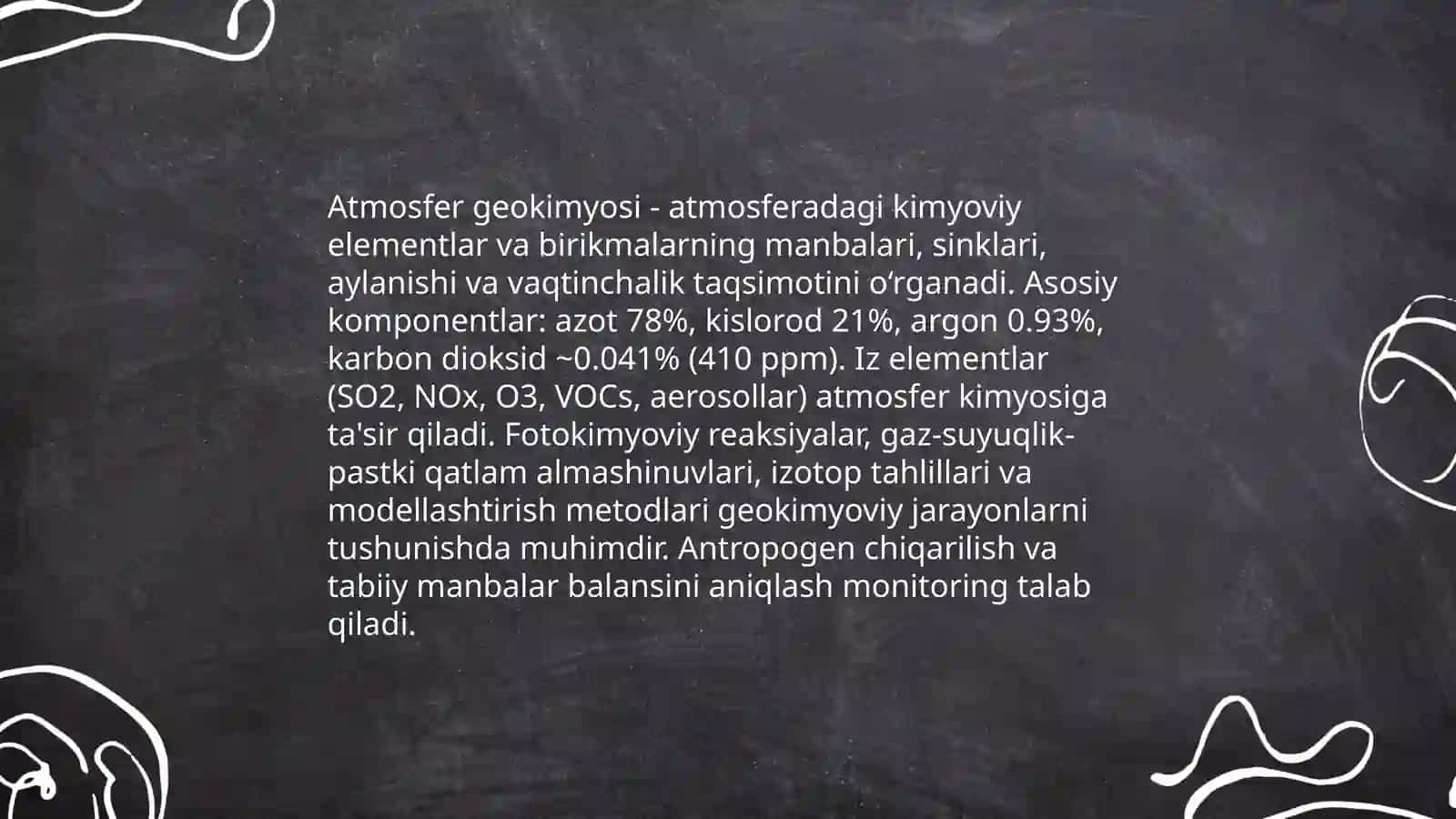 Atmosfer geokimiya 3