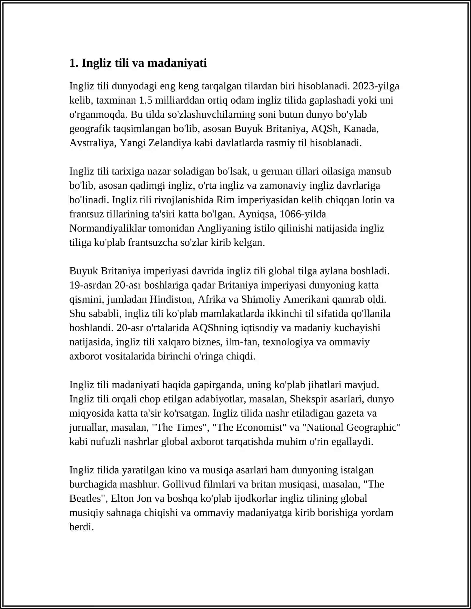 TRADITIONS OF ENGLISH SPEAKING COUNTRIES 3