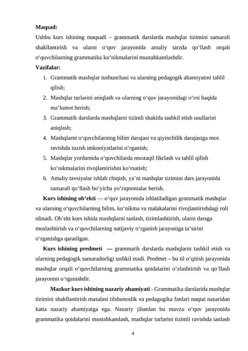 Grammatika darslarida mashqlar tizimini tuzish 3