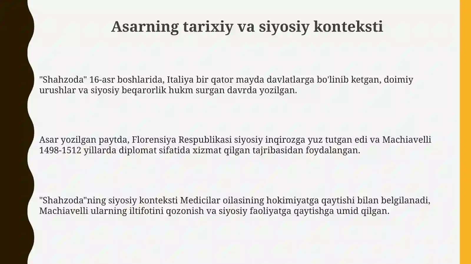 Makiavellining Hukmdor asari 3
