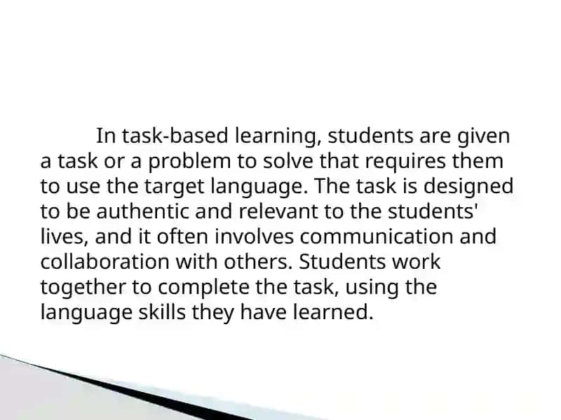 Task-based learning 3