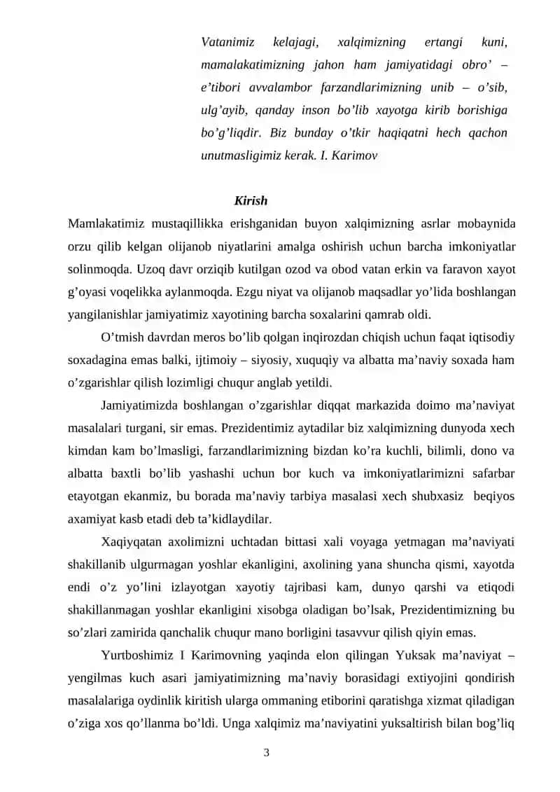 Yuksak ma’naviyat – yengilmas kuch 3
