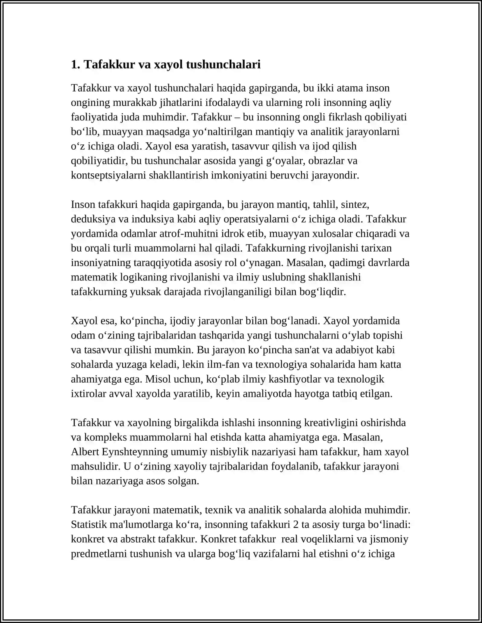 TAFAKKUR VA XAYOL TURLARI 3