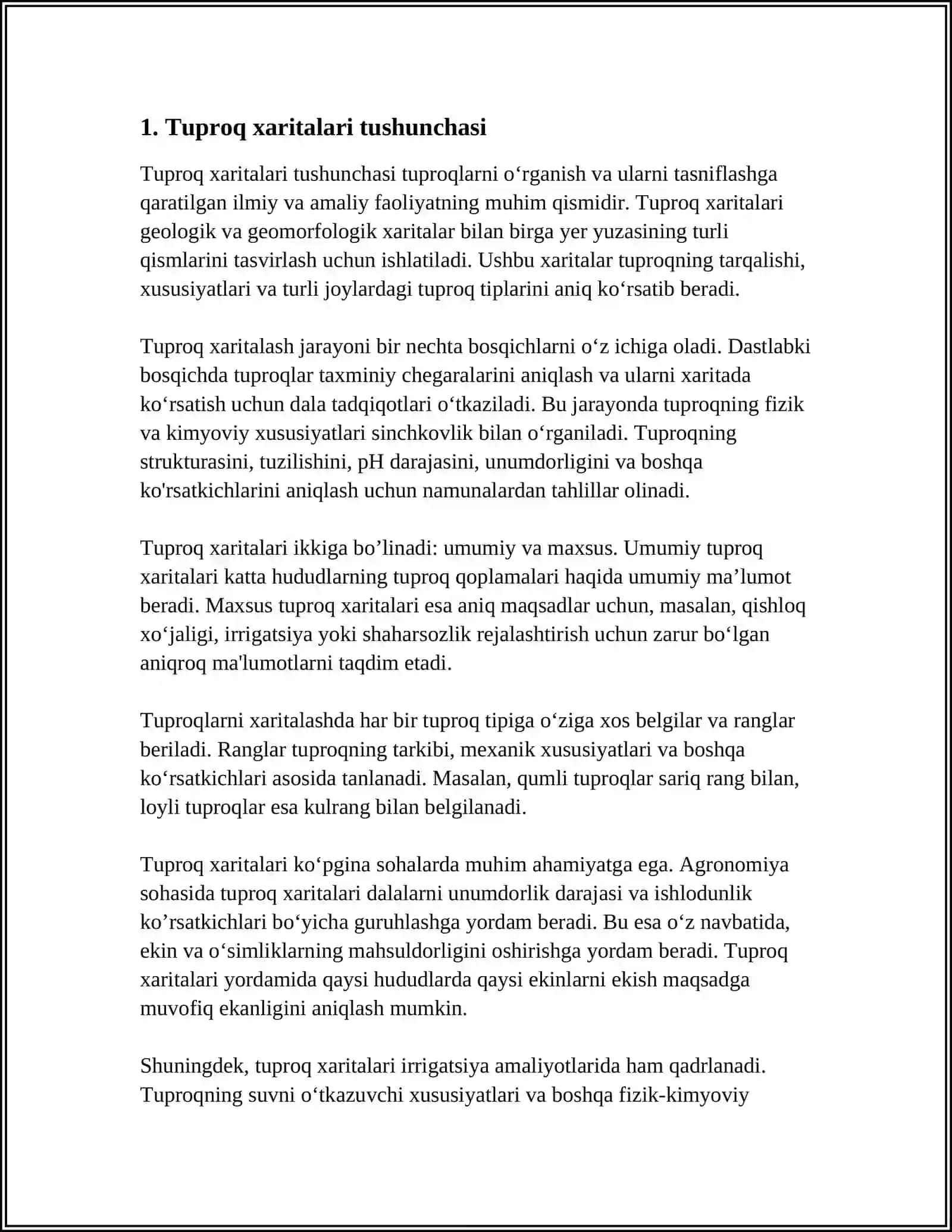 Tuproq xaritalari tushunchasi 3