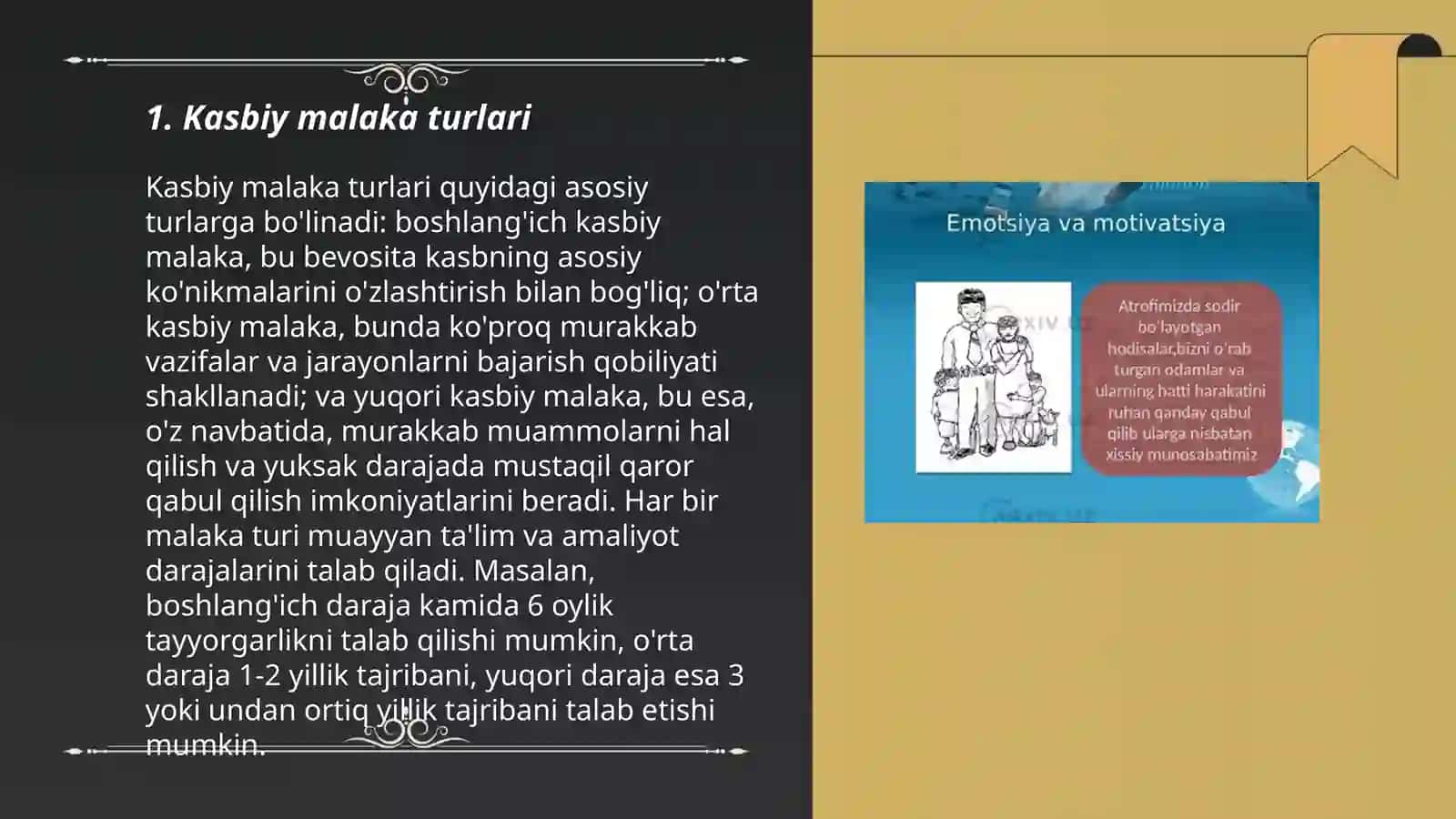 Kasbiy malaka turlari 3