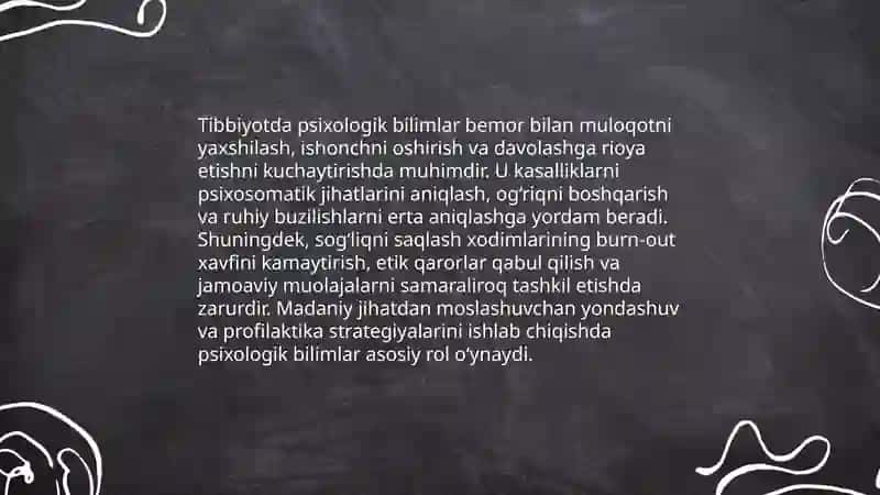 Tibbiyotda psixologik bilimlarning ahamiyati 3