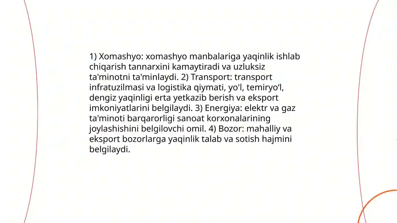 Sanoat tarmoqlarini joylashtirish 3