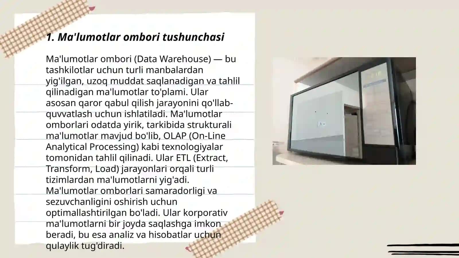 Ma'lumotlar ombori tushunchasi 3