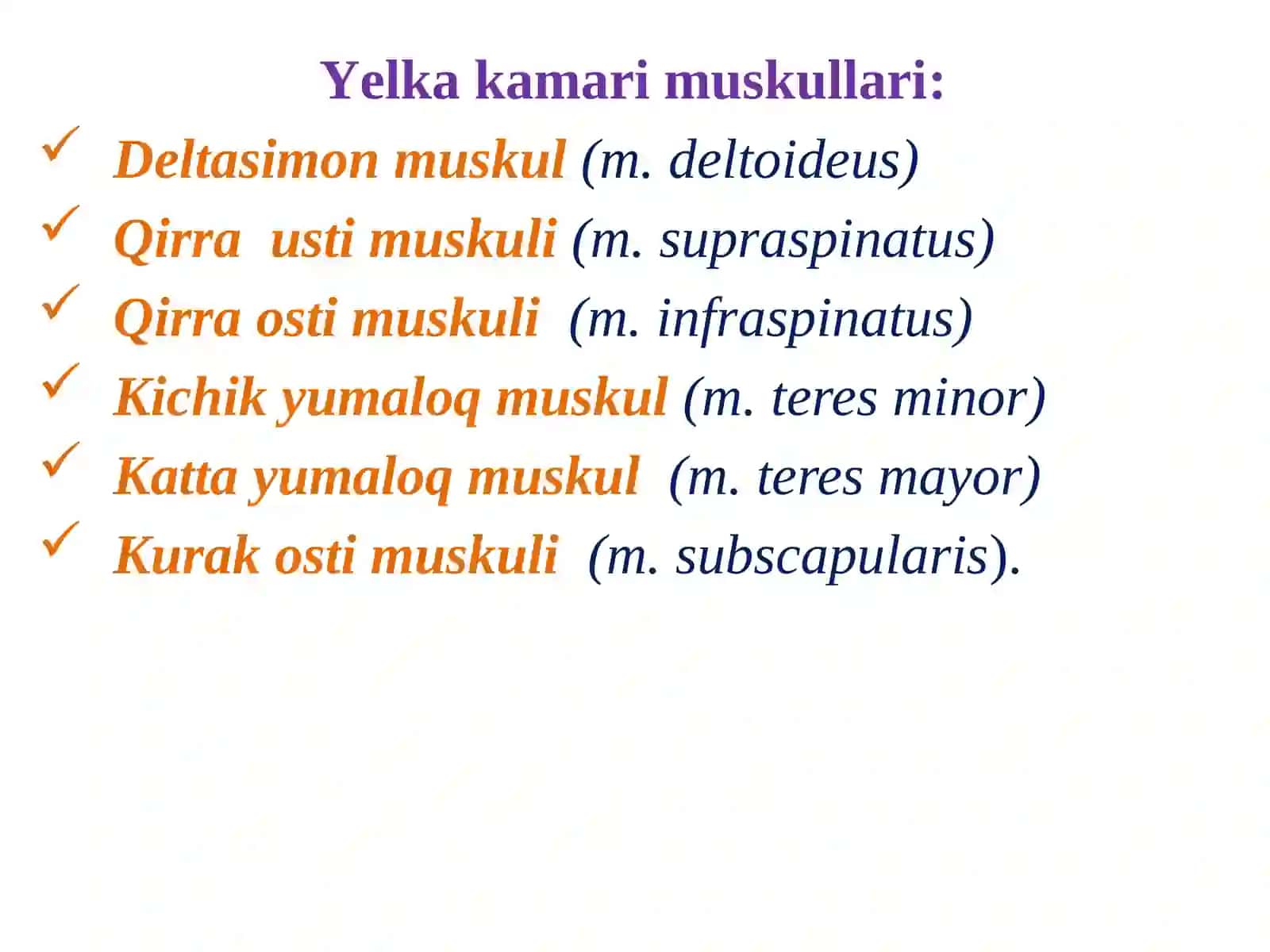 Miologiya.Qo’l muskullari 3