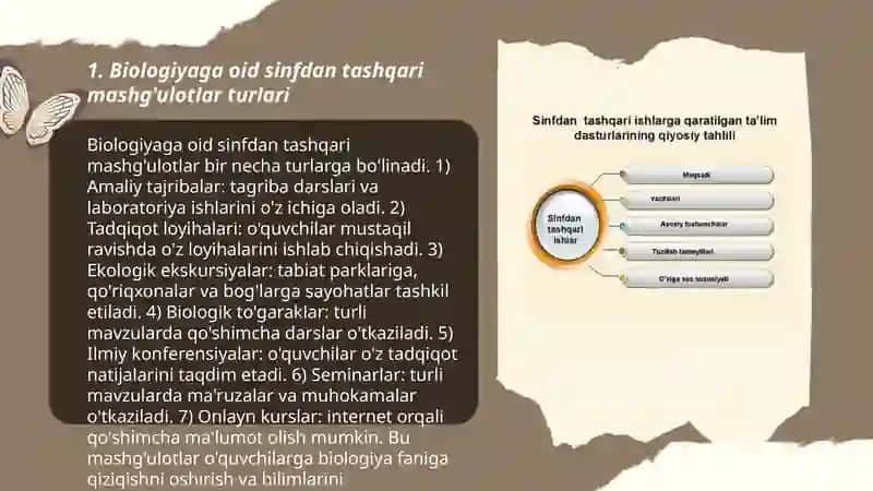 Biologiyadan sinfdan tashqari mashg'ulotlar 3