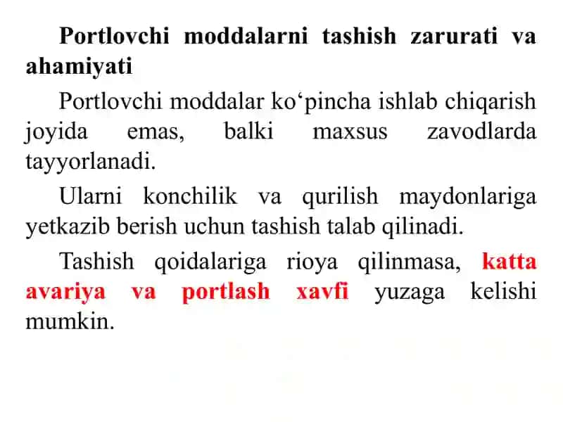 Portlovchi moddani tashish 3