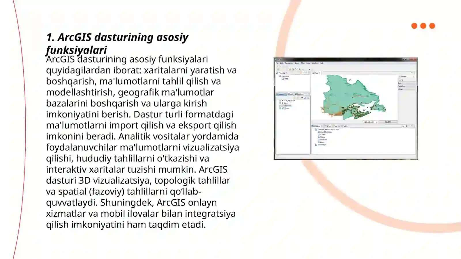 ArcGIS dasturi ilovalari 3