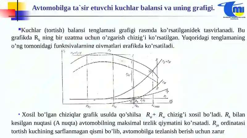 Avtomobilga ta'sir etuvchi kuchlar vaquvvatlar 3