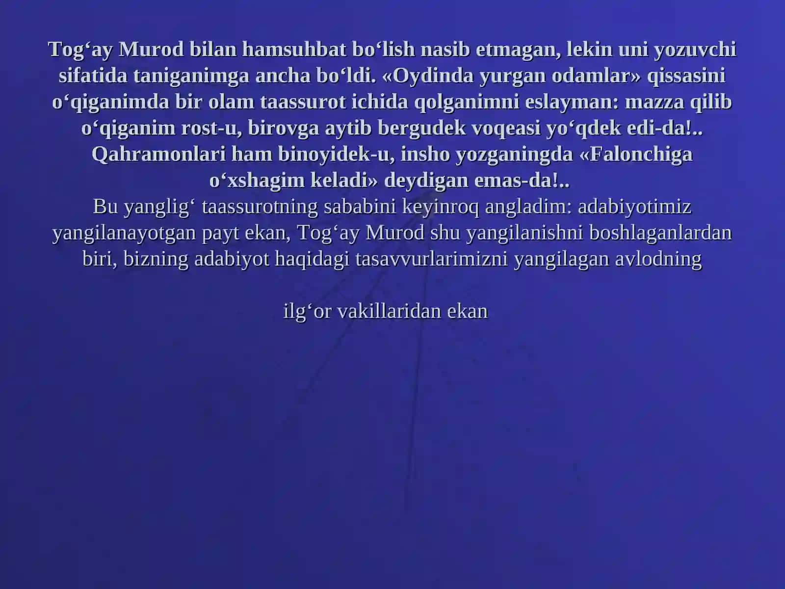 Tog’ay Murod ijodi bo’yicha slayd taqdimoti 3