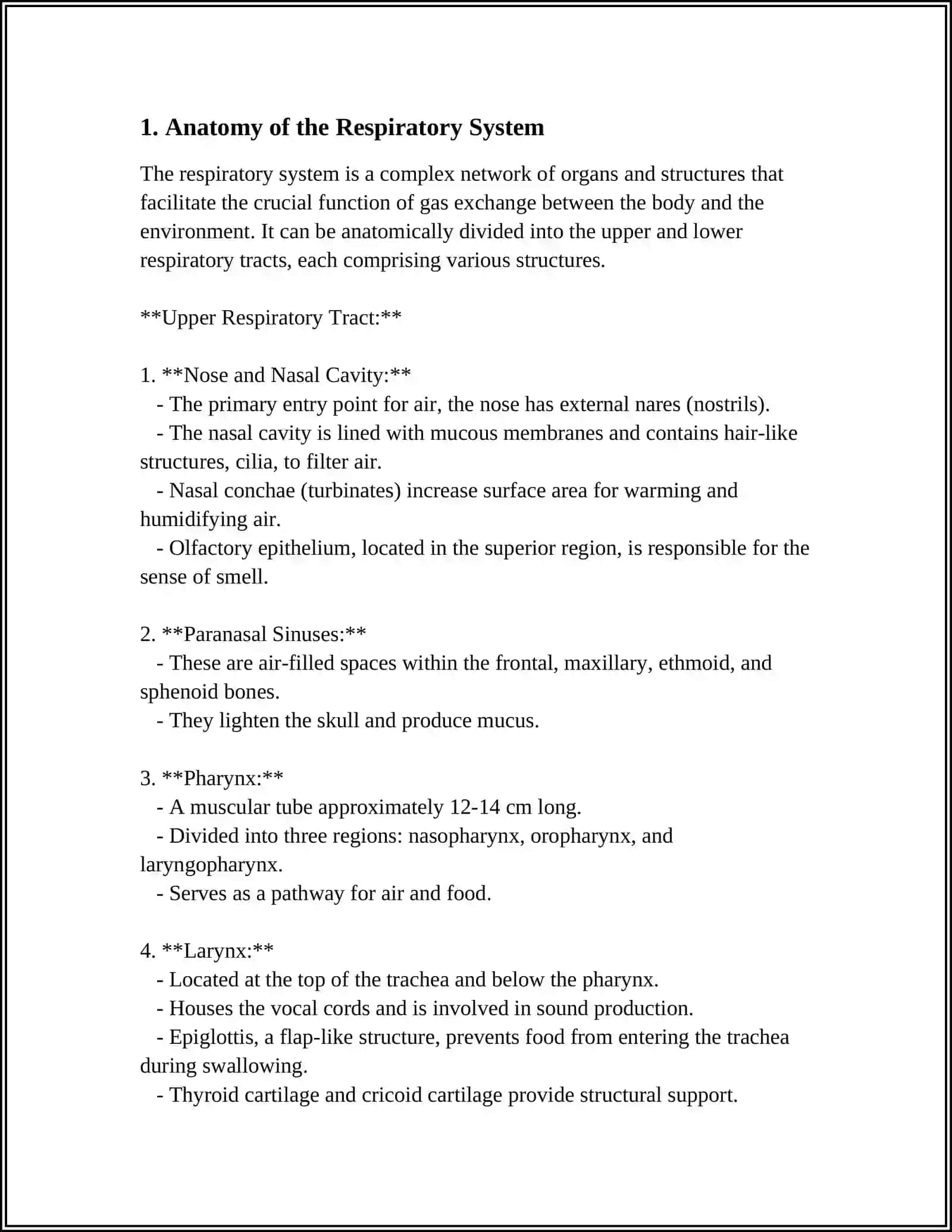 Anatomy of the Respiratory System 3