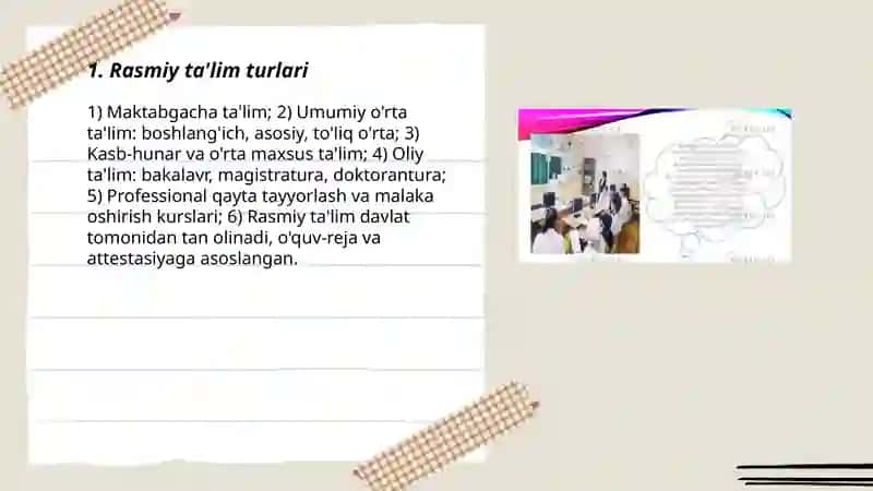Ta'lim turlari va taʼlimni tashkil etish shakllari 3