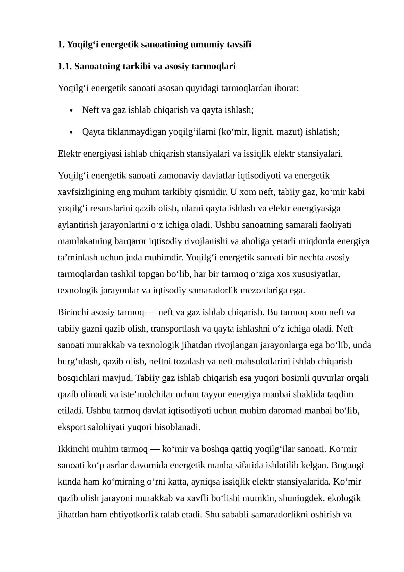 Yoqilg‘i energetik sanoatining samaradorligi 3