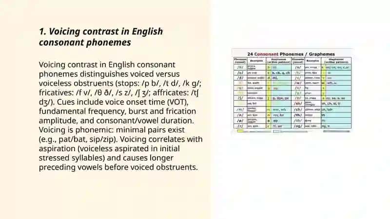 Voicing contrast in English consonant phonemes 3