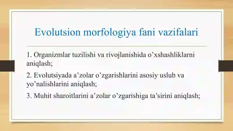 Evolutsion morfologiya fani 3
