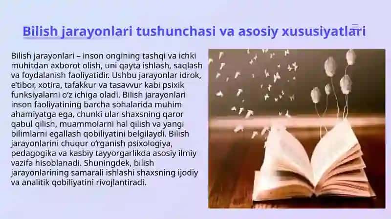 Bilish jarayonlari va ularni boshqarish 3