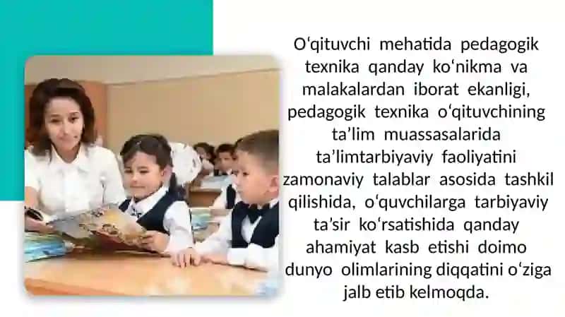 O'QITUVCHIGA QO'YILADIGAN ZAMONAVIY TALABLAR 3