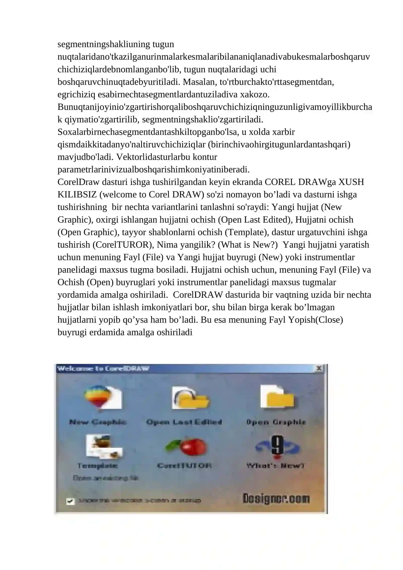 Corel Draw grafik prosessori va uning imkoniyatlari 3