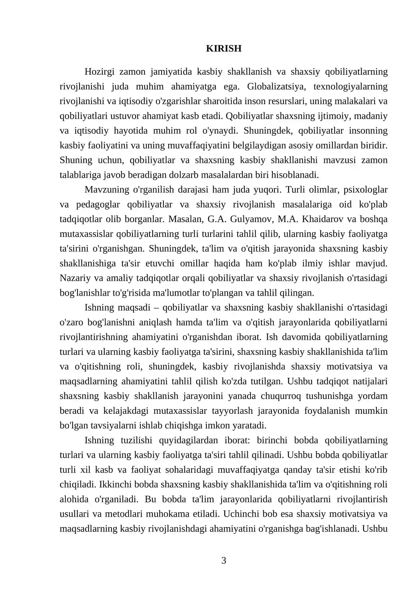Qobiliyatlar va shaxsning kasbiy shakllanishi 3