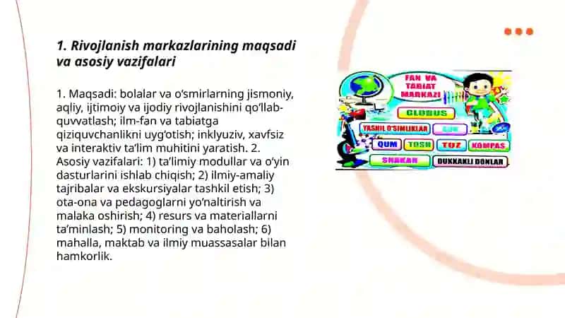 Rivojlanish markazlari 3