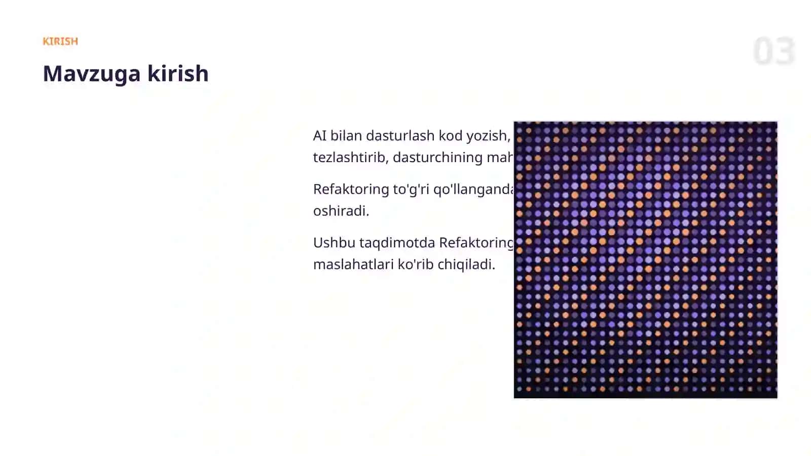 Refaktoring: amaliy qo'llanma 3