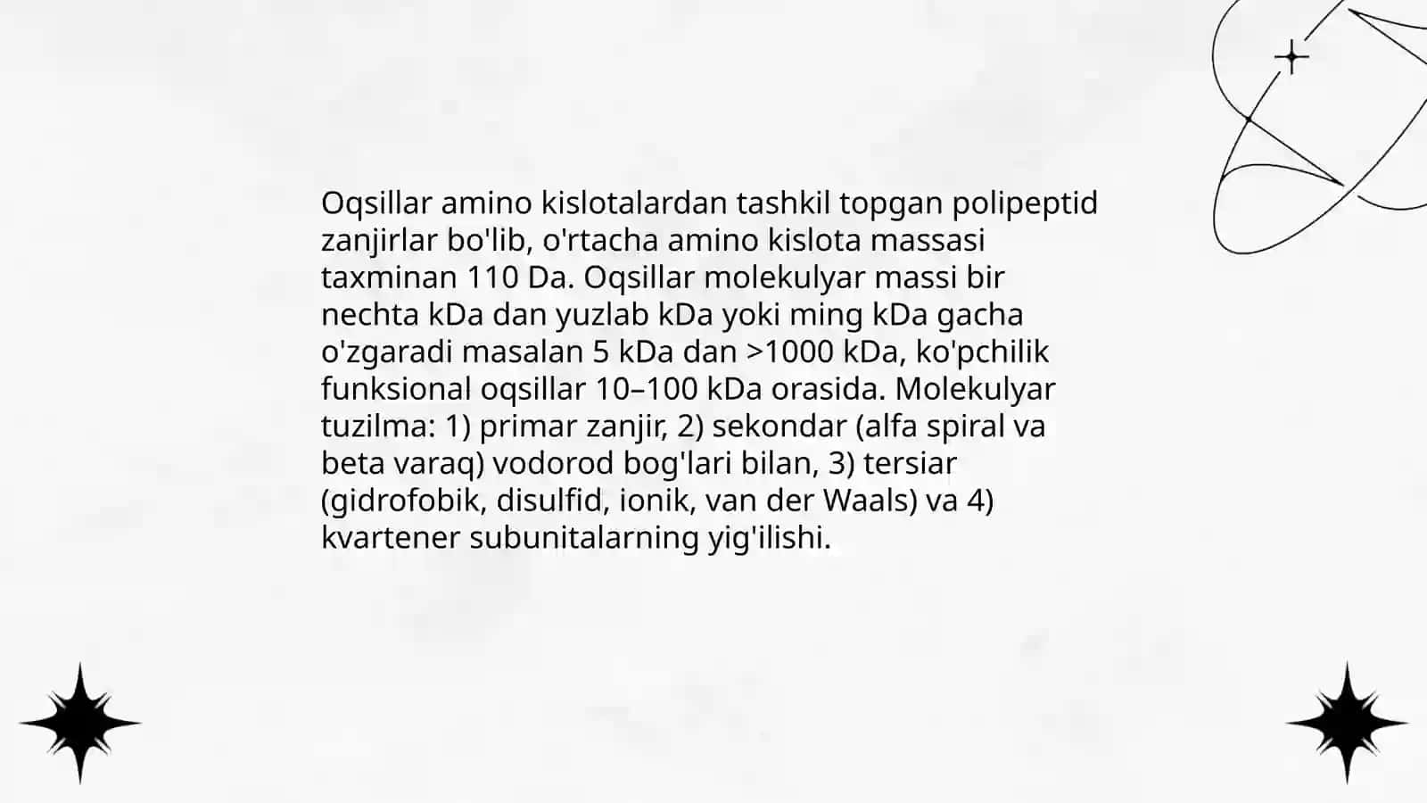 Oqsillar fizik va kimyoviy xossalari 3