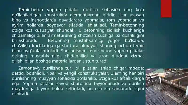 Temir-beton yopma plitalar 2 3