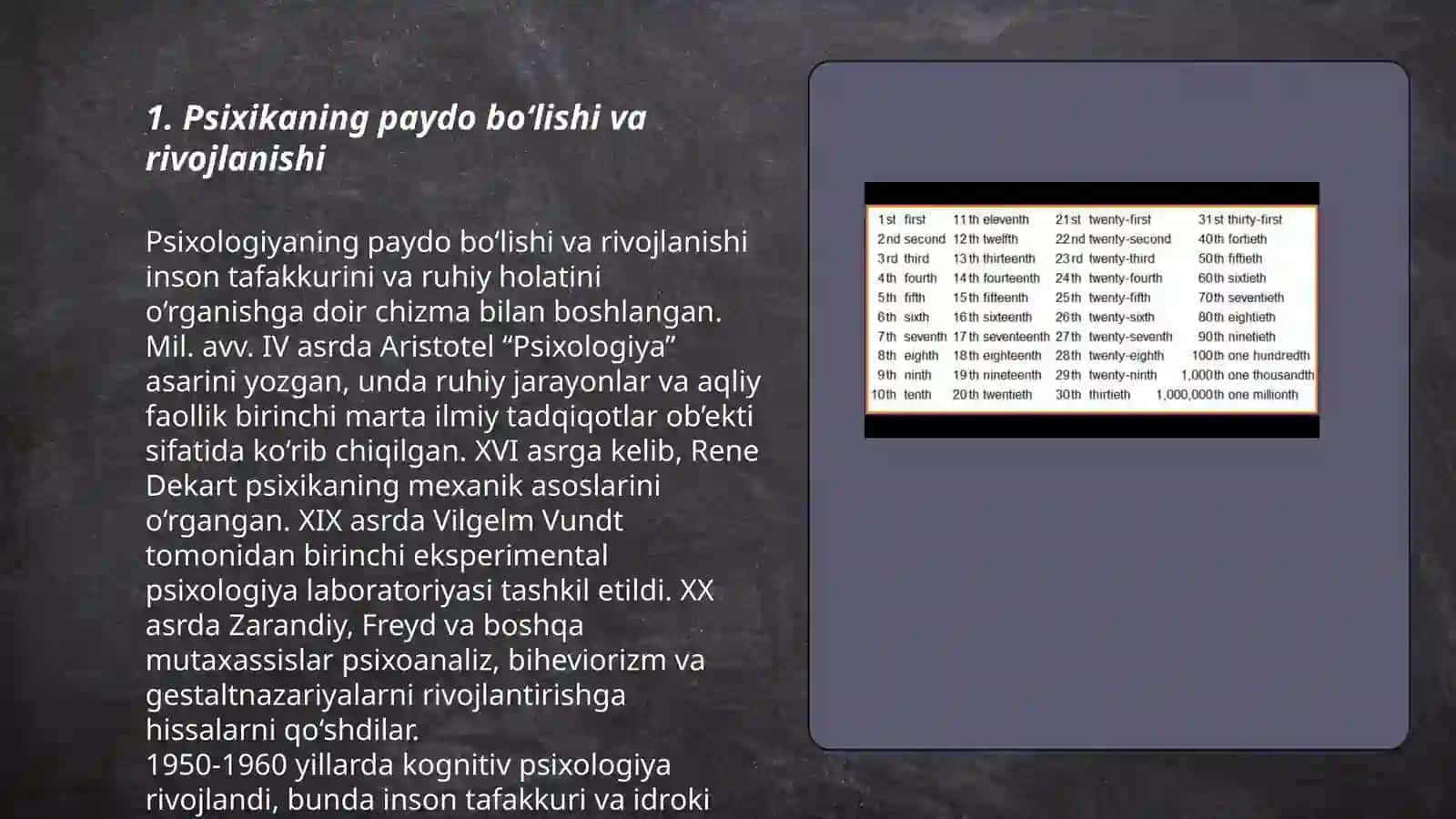 Psixika va ongning rivojlanishi 3
