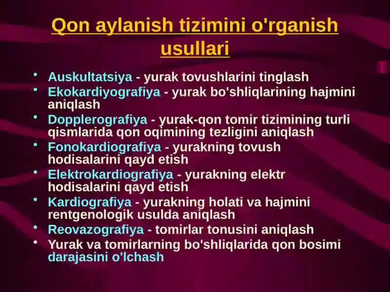Qon aylanish sitemasining fizik xossalari 3