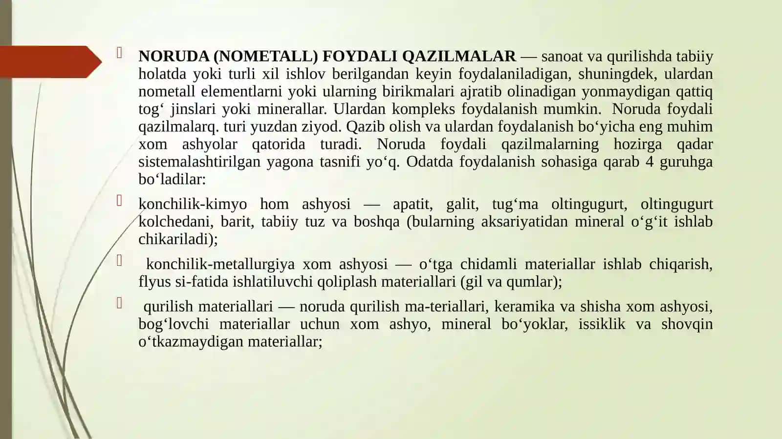Noruda qurilish materiallari haqida umumiy ma'lumotlar 3
