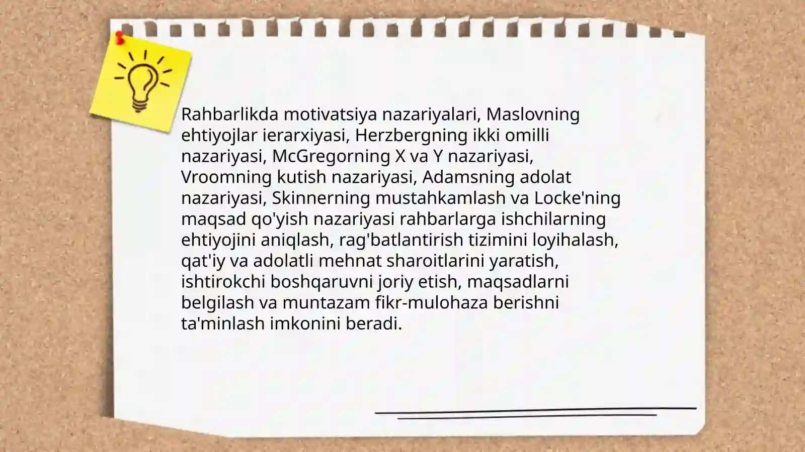 Rahbar faoliyatidagi motivlarning o'rni 3