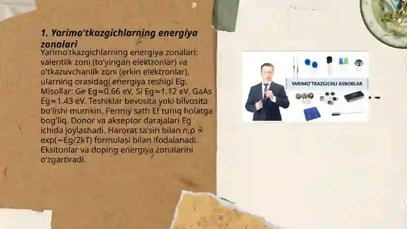 Yarimo'tkazgichlarning energiya zonalari 3