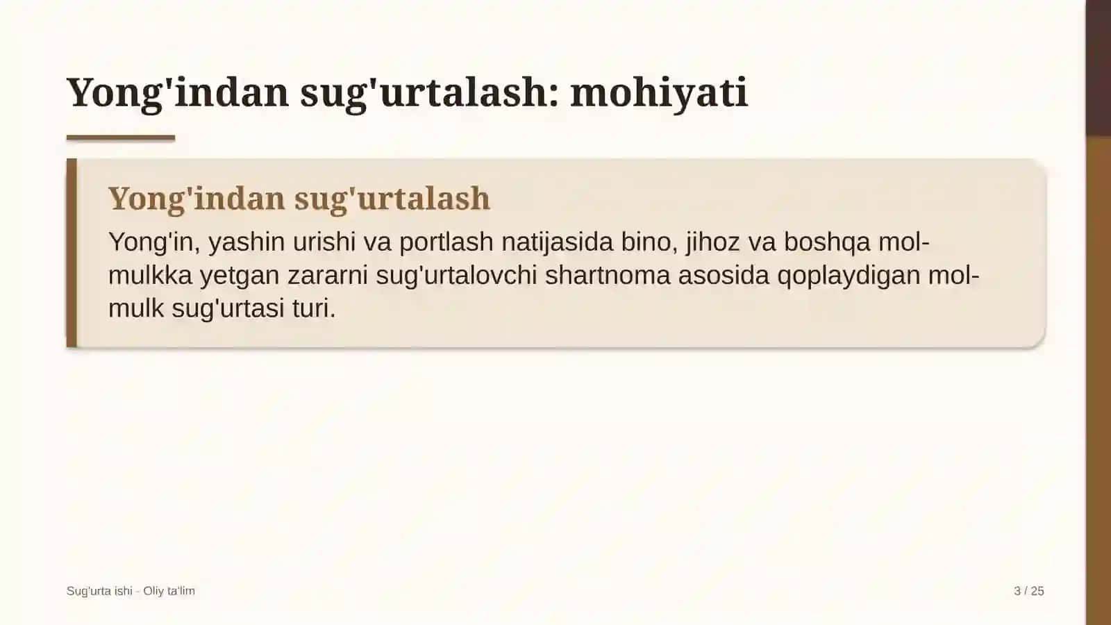 charm poyabzal sanoatida yong'indan sug'urtalash 3859 3