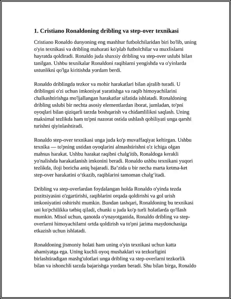 CRISTIANO RONALDO O'YIN TEXNIKASI 3