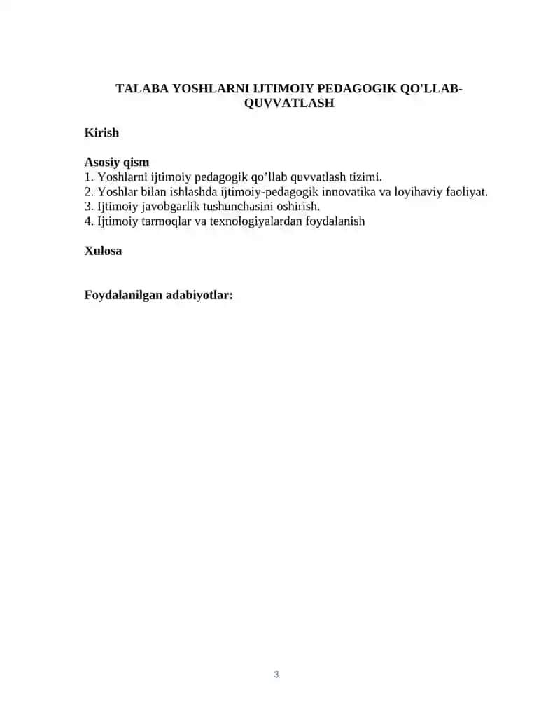 Talaba yoshlarni ijtimoiy pedagogik qo'llab-quvvatlash. 3