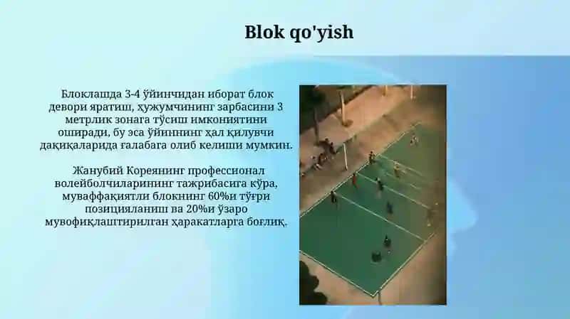 Voleybolda hujum va himoya texnikasi 3