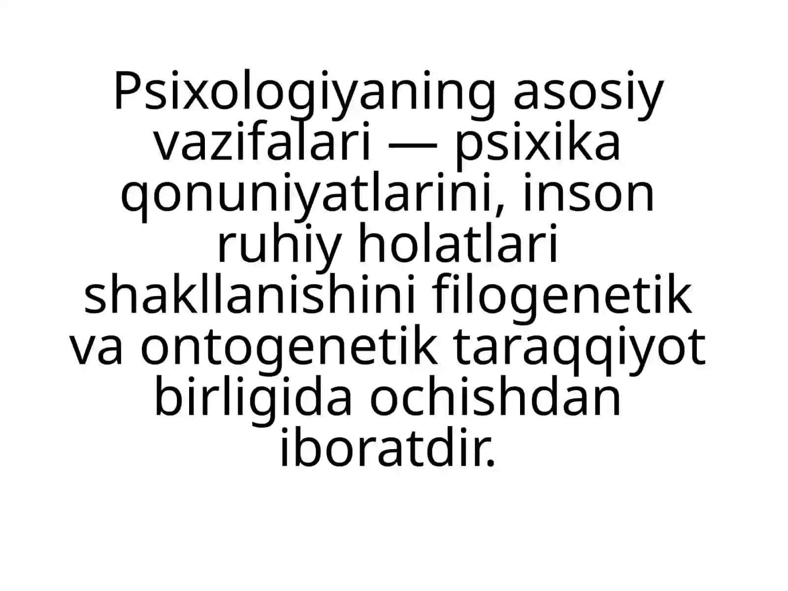Psixologiyafanining maqsadi va vazifalari 3