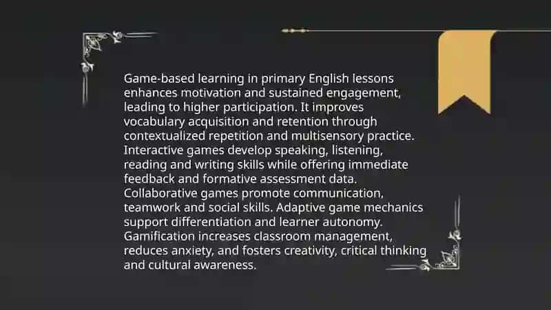 Game-Based Learning in Primary English Lessons 3