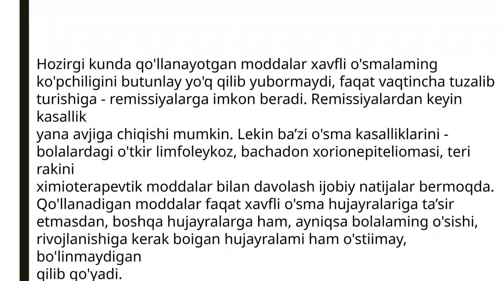 Xavfli o'smalarga qarshi vositalar 3