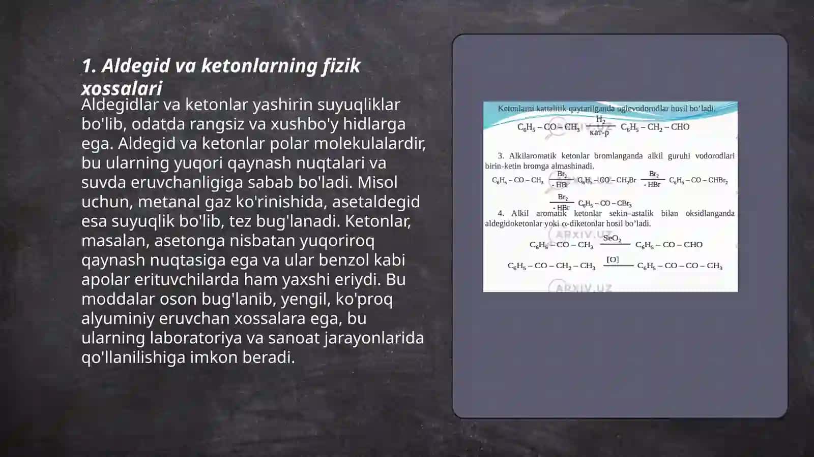 Aldegid va ketonlarni analizlash jarayoni 3