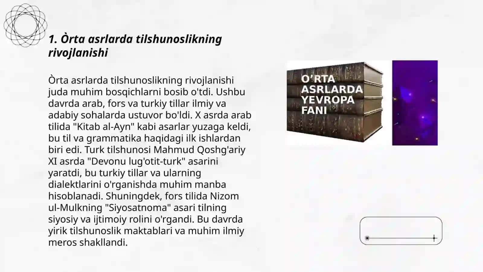 Òrta asrlarda Sharq va Yevropa tilshunosligi 3