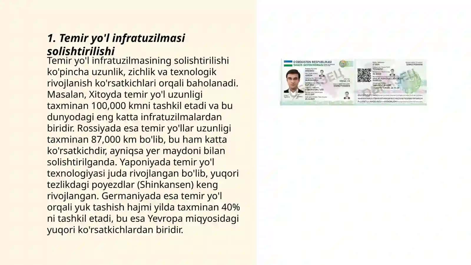 Temir yo'l infratuzilmasi solishtirilishi 3