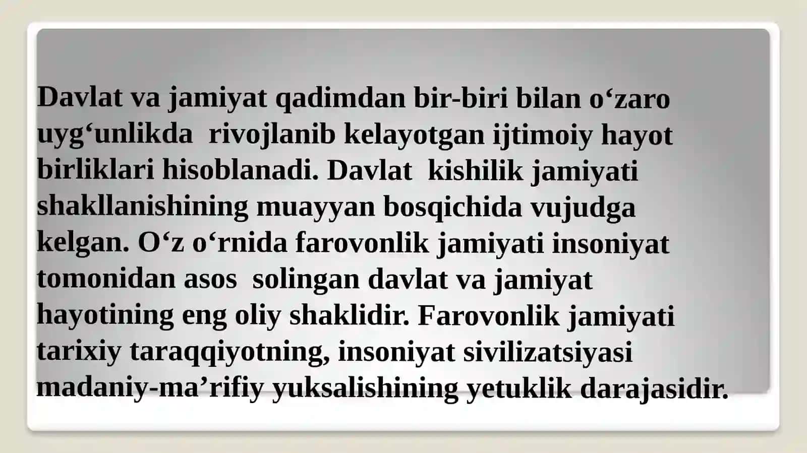 Farovonlikjamiyati tushunchasi 3